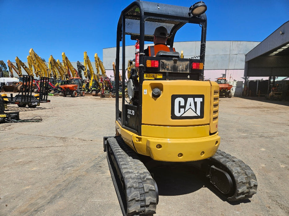 2019 CAT 302.7D 2.7T EXCAVATOR WITH HYDRAULIC HITCH, BUCKETS AND 3440 HOURS