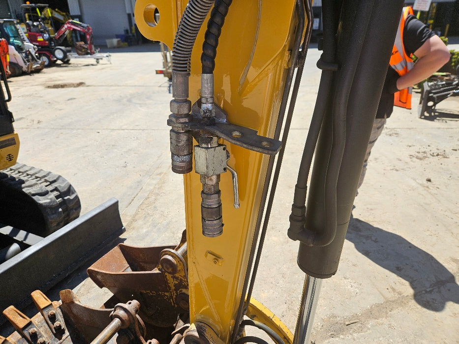 2019 CAT 302.7D 2.7T EXCAVATOR WITH HYDRAULIC HITCH, BUCKETS AND 3440 HOURS