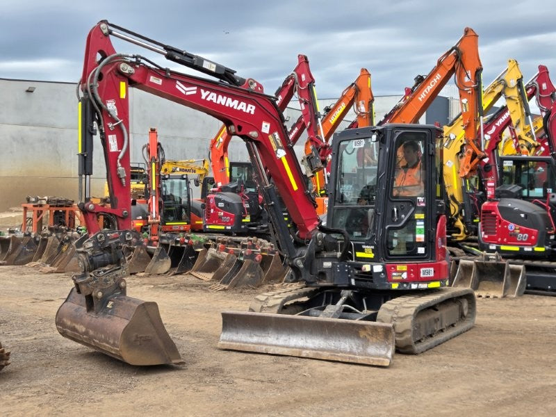 2023 YANMAR VIO55-6 EXCAVATOR (M981) W/TILT HITCH, A/C CAB, BUCKETS, 1385 HRS