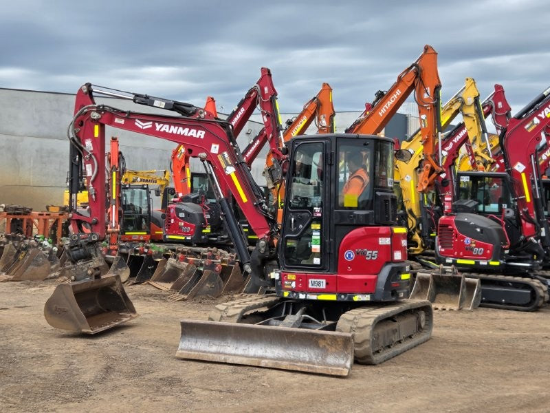 2023 YANMAR VIO55-6 EXCAVATOR (M981) W/TILT HITCH, A/C CAB, BUCKETS, 1385 HRS