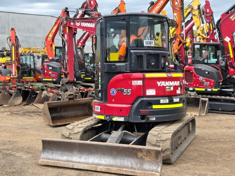 2023 YANMAR VIO55-6 EXCAVATOR (M981) W/TILT HITCH, A/C CAB, BUCKETS, 1385 HRS