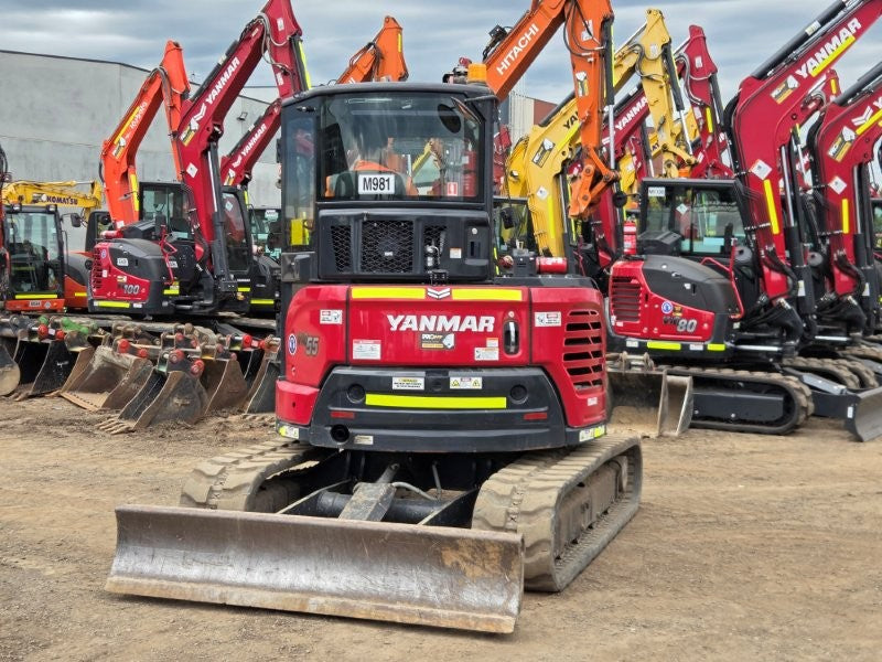 2023 YANMAR VIO55-6 EXCAVATOR (M981) W/TILT HITCH, A/C CAB, BUCKETS, 1385 HRS