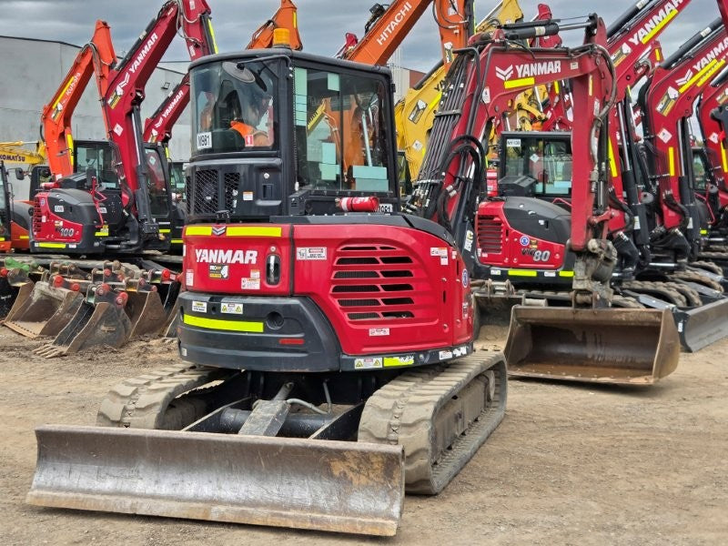 2023 YANMAR VIO55-6 EXCAVATOR (M981) W/TILT HITCH, A/C CAB, BUCKETS, 1385 HRS