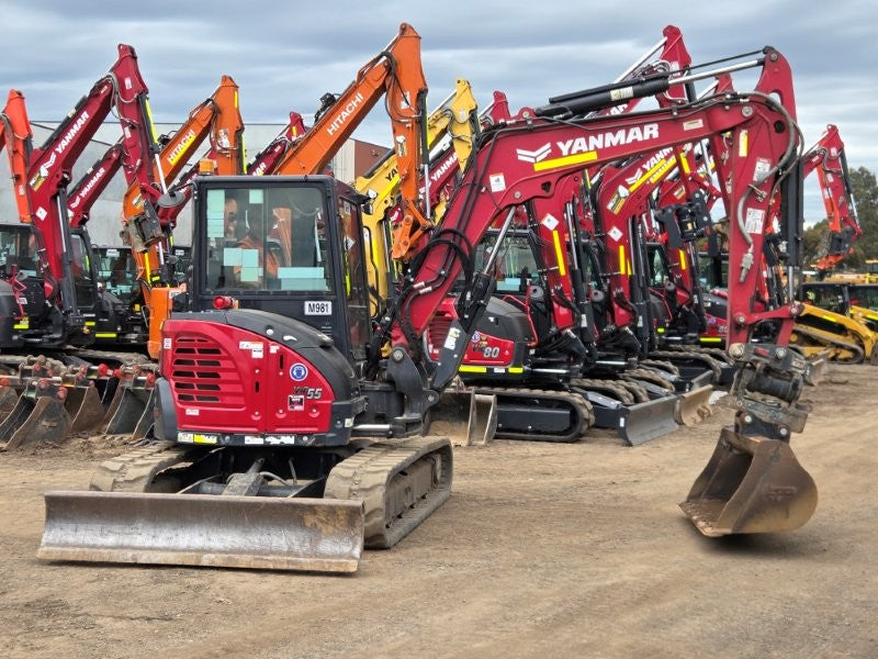 2023 YANMAR VIO55-6 EXCAVATOR (M981) W/TILT HITCH, A/C CAB, BUCKETS, 1385 HRS