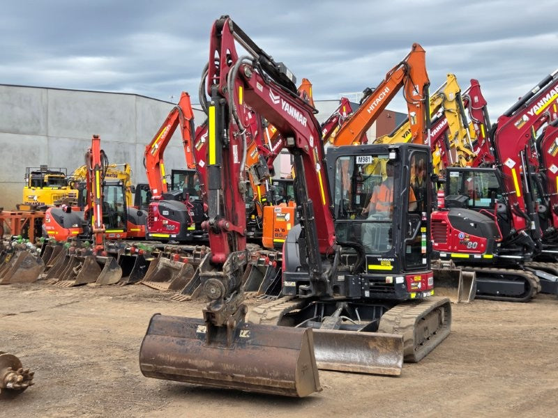 2023 YANMAR VIO55-6 EXCAVATOR (M981) W/TILT HITCH, A/C CAB, BUCKETS, 1385 HRS