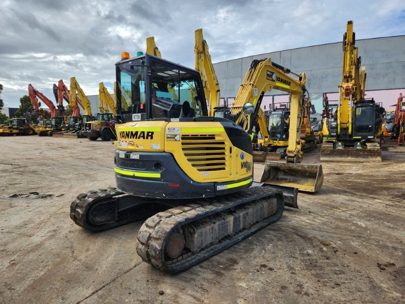 2021 YANMAR VIO80 8T EXCAVATOR (M758) WITH HITCH, BUCKETS AND 1475 HOURS