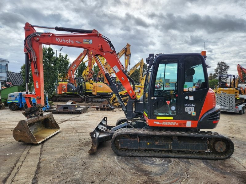 2020 KUBOTA KX080 EXCAVATOR WITH FULL CIVIL SPEC, RUBBER TRACKS AND 1450 HRS