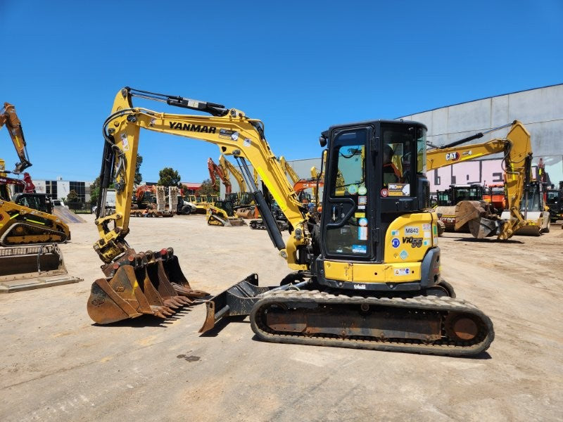 2022 YANMAR VIO55-6 EXCAVATOR (M843) WITH TILT HITCH, BUCKETS, 1498 HOURS