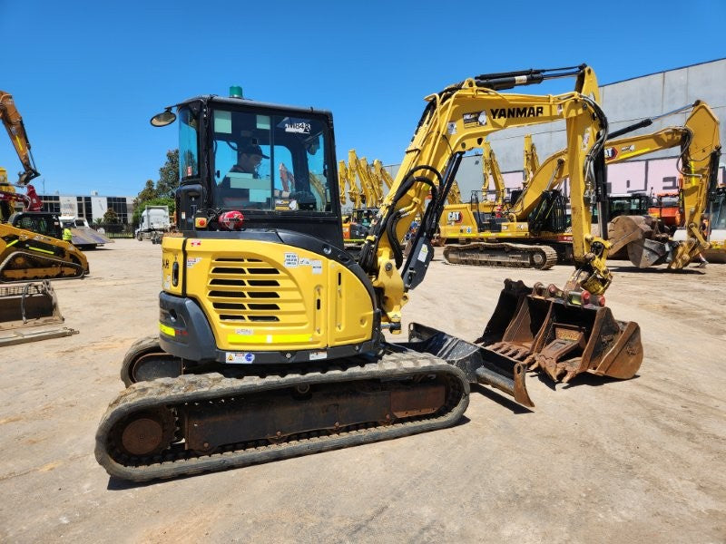 2022 YANMAR VIO55-6 EXCAVATOR (M843) WITH TILT HITCH, BUCKETS, 1498 HOURS