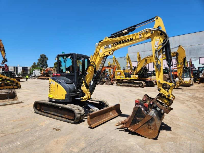 2022 YANMAR VIO55-6 EXCAVATOR (M843) WITH TILT HITCH, BUCKETS, 1498 HOURS
