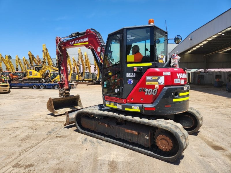 2022 YANMAR SV100-2 10T EXCAVATOR (E356) WITH BUCKETS, CIVIL SPEC, 1750 HOURS