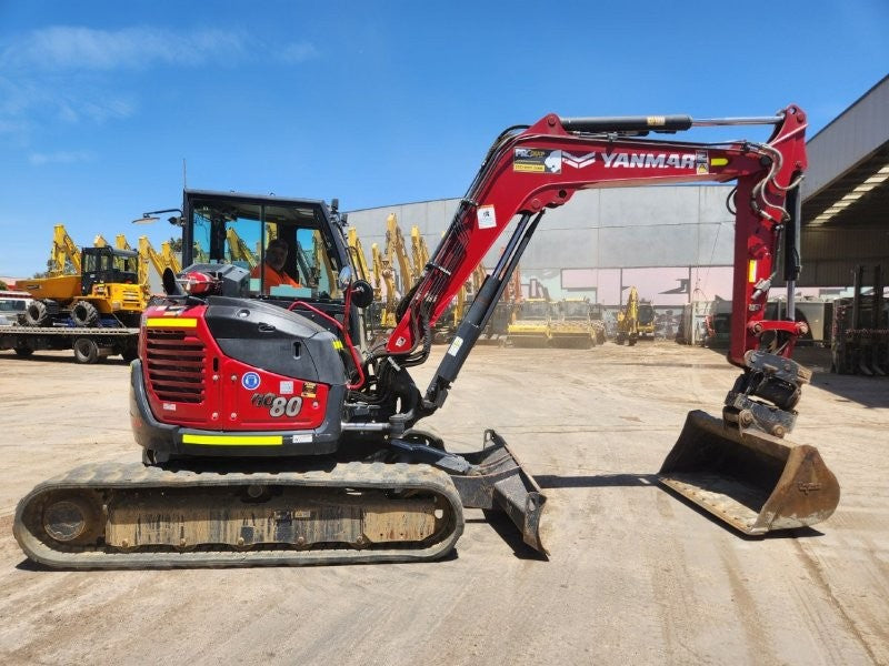 2023 YANMAR VIO80 8T EXCAVATOR (M958) WITH TILT HITCH, BUCKETS, 2150 HOURS