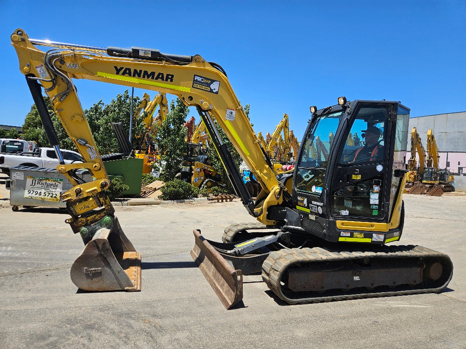 2021 YANMAR VIO80-1 8T EXCAVATOR (M722) WITH TILT HITCH, BUCKETS AND 2265 HRS