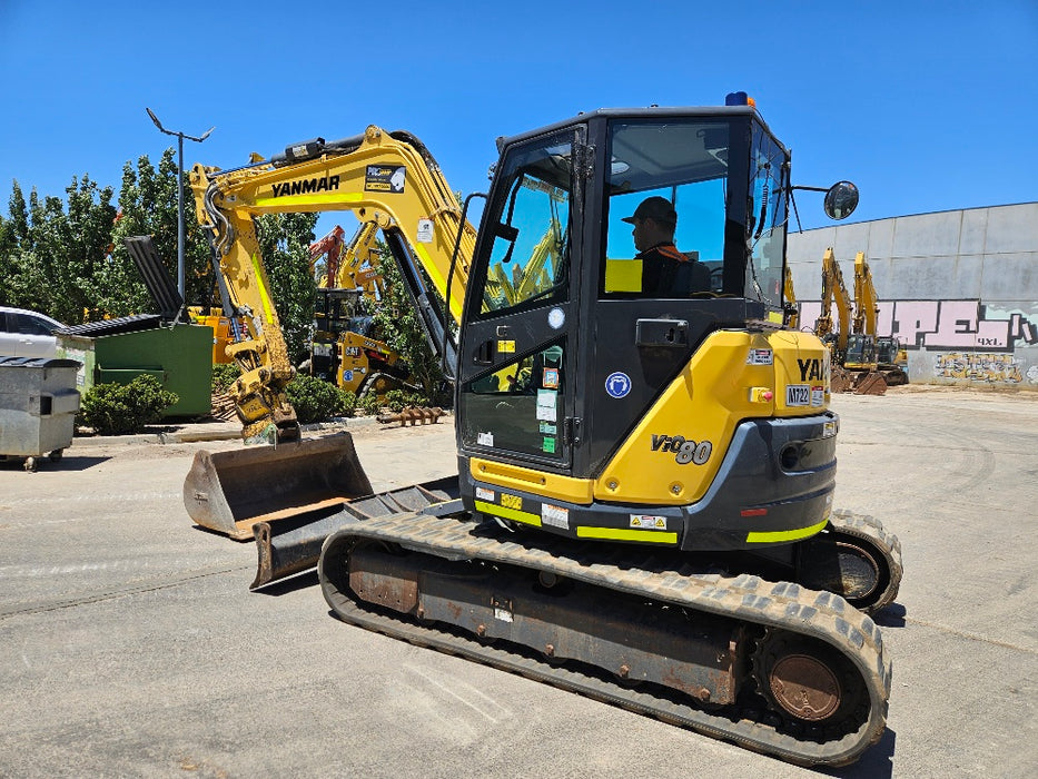2021 YANMAR VIO80-1 8T EXCAVATOR (M722) WITH TILT HITCH, BUCKETS AND 2265 HRS
