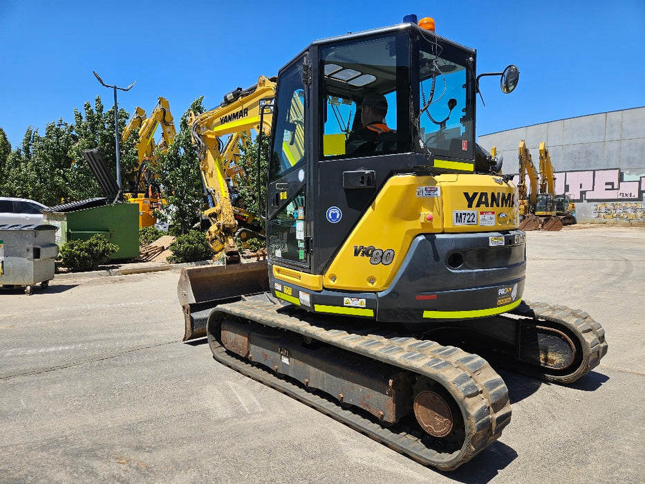 2021 YANMAR VIO80-1 8T EXCAVATOR (M722) WITH TILT HITCH, BUCKETS AND 2265 HRS