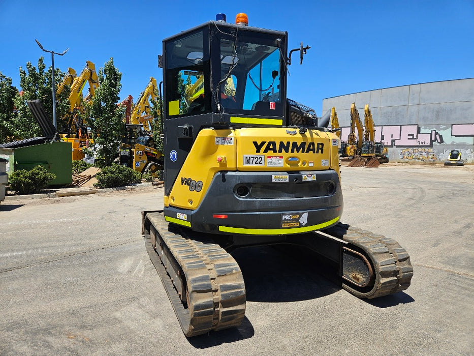 2021 YANMAR VIO80-1 8T EXCAVATOR (M722) WITH TILT HITCH, BUCKETS AND 2265 HRS