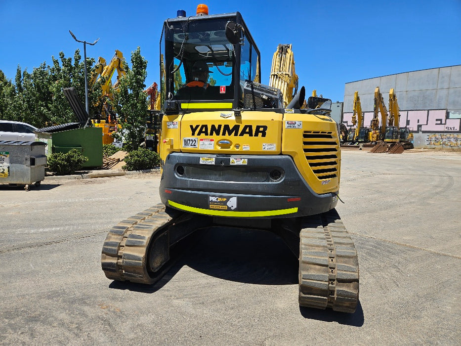 2021 YANMAR VIO80-1 8T EXCAVATOR (M722) WITH TILT HITCH, BUCKETS AND 2265 HRS