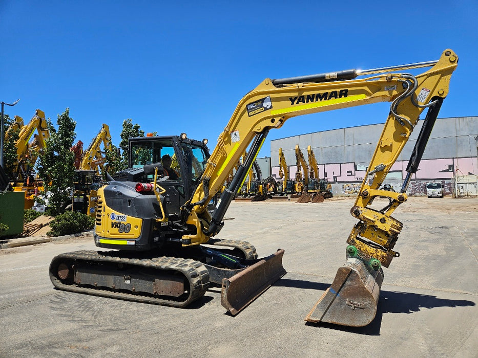 2021 YANMAR VIO80-1 8T EXCAVATOR (M722) WITH TILT HITCH, BUCKETS AND 2265 HRS