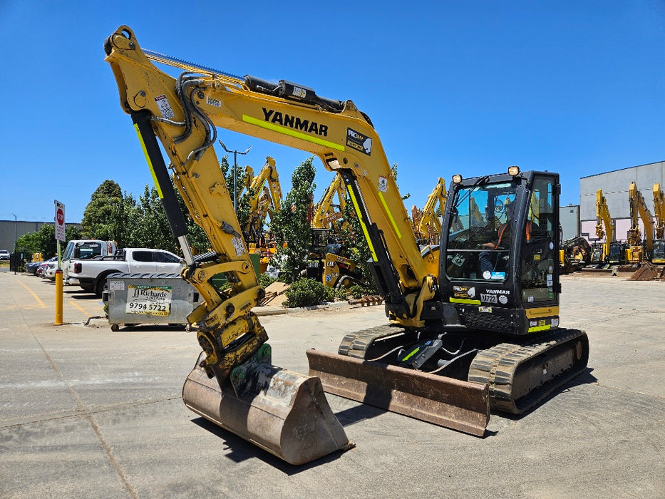 2021 YANMAR VIO80-1 8T EXCAVATOR (M722) WITH TILT HITCH, BUCKETS AND 2265 HRS