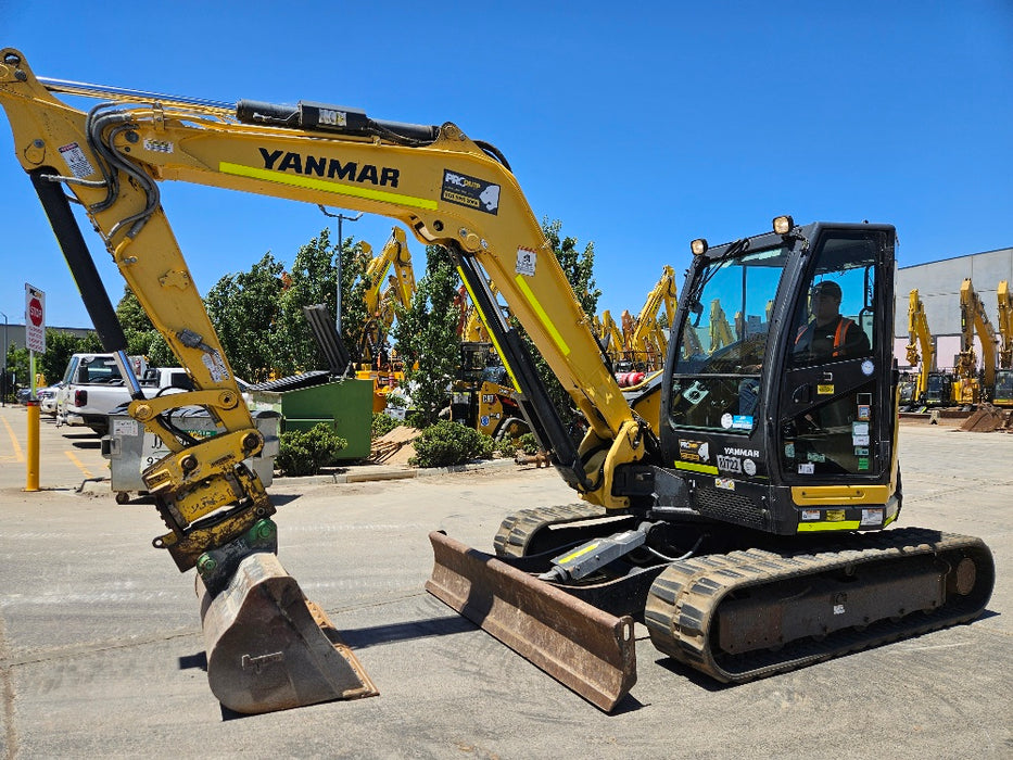 2021 YANMAR VIO80-1 8T EXCAVATOR (M722) WITH TILT HITCH, BUCKETS AND 2265 HRS