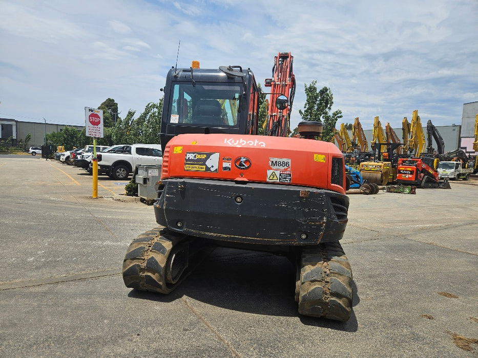 2022 KUBOTA KX080 8.4T EXCAVATOR (M886) WITH TILT HITCH, BUCKETS, 1890 HRS