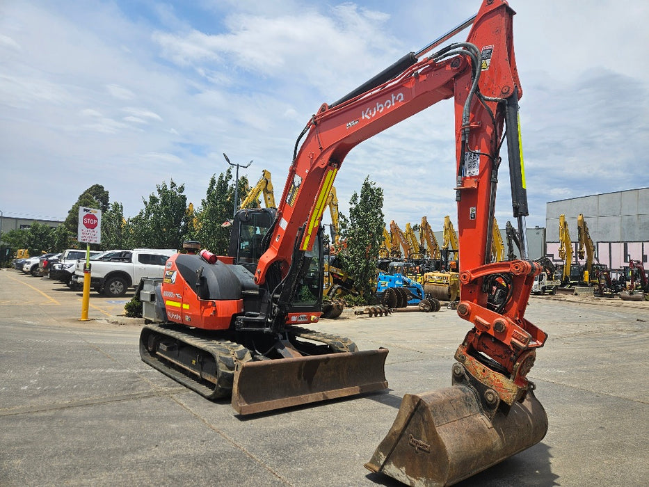 2022 KUBOTA KX080 8.4T EXCAVATOR (M886) WITH TILT HITCH, BUCKETS, 1890 HRS