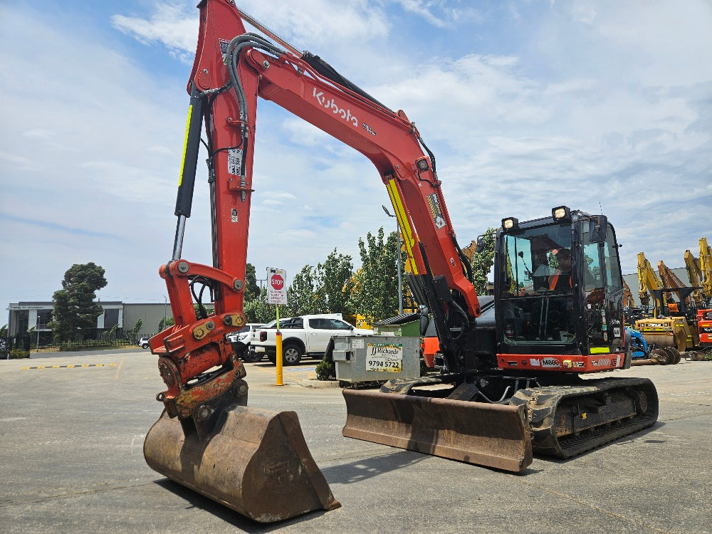 2022 Kubota KX080 8.4T Excavator (M886) With Tilt Hitch, Buckets, 1970 Hrs