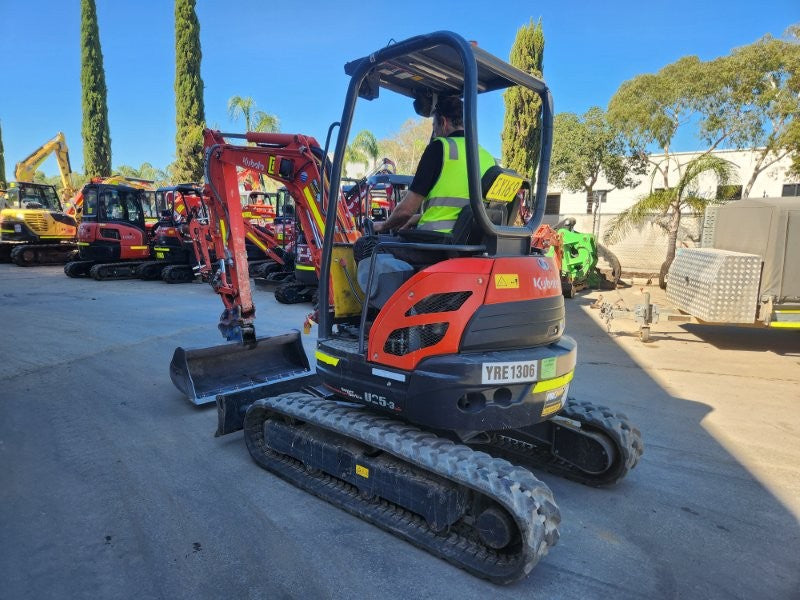 2022 KUBOTA U25 2.6T EXCAVATOR (EX169) WITH HITCH, BUCKETS, 990 HOURS