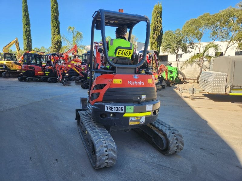 2022 KUBOTA U25 2.6T EXCAVATOR (EX169) WITH HITCH, BUCKETS, 990 HOURS