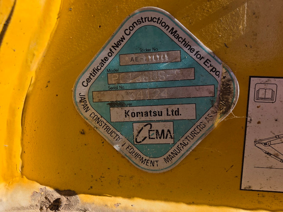 2018 KOMATSU PC138US-8 14T EXCAVATOR (EX64) WITH FULL CIVILI SPEC AND 3376 HRS