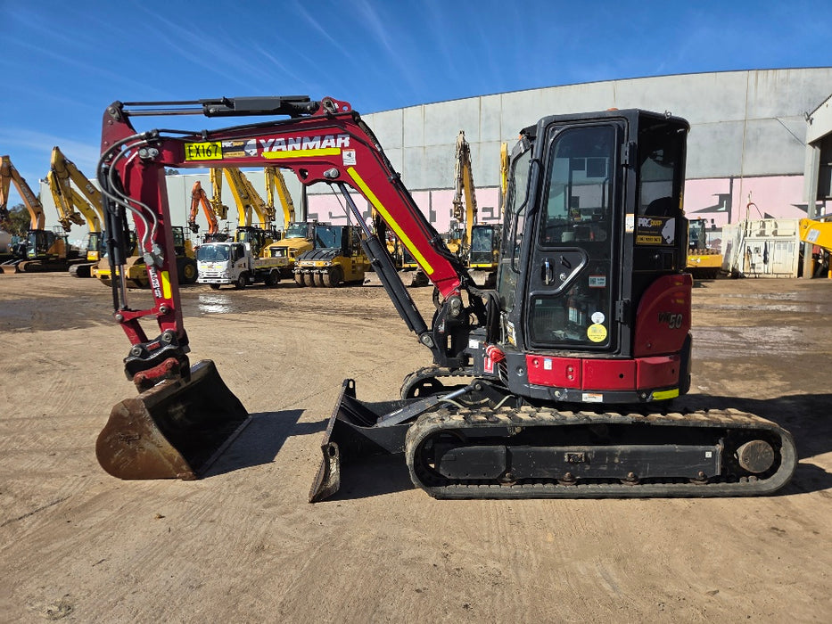 2022 YANMAR VIO50-6 5T EXCAVATOR (EX167) WITH CAB, HITCH, BUCKETS, 2015 HOURS