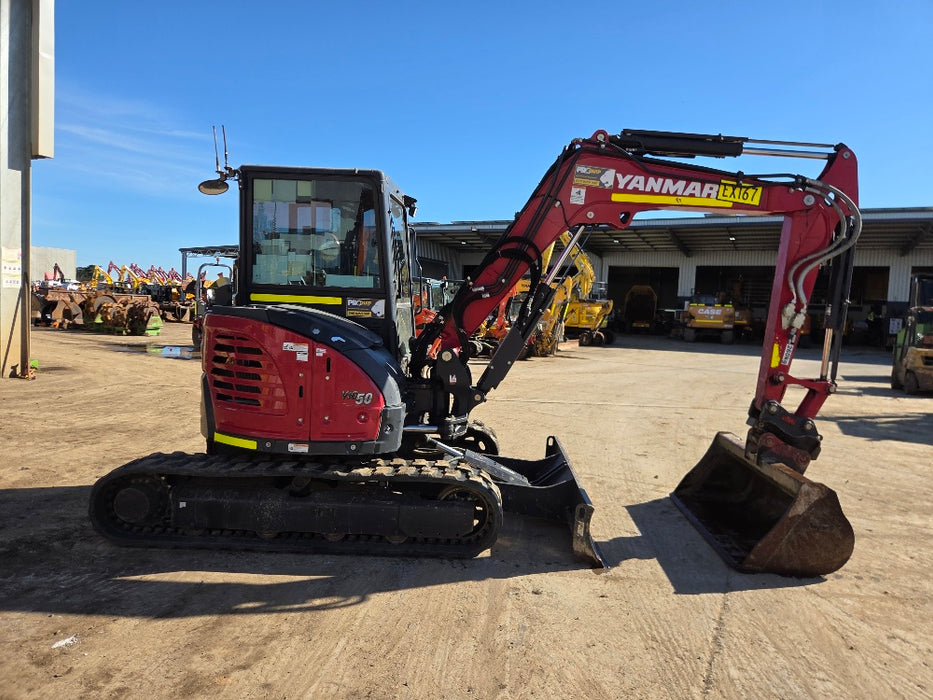 2022 YANMAR VIO50-6 5T EXCAVATOR (EX167) WITH CAB, HITCH, BUCKETS, 2015 HOURS