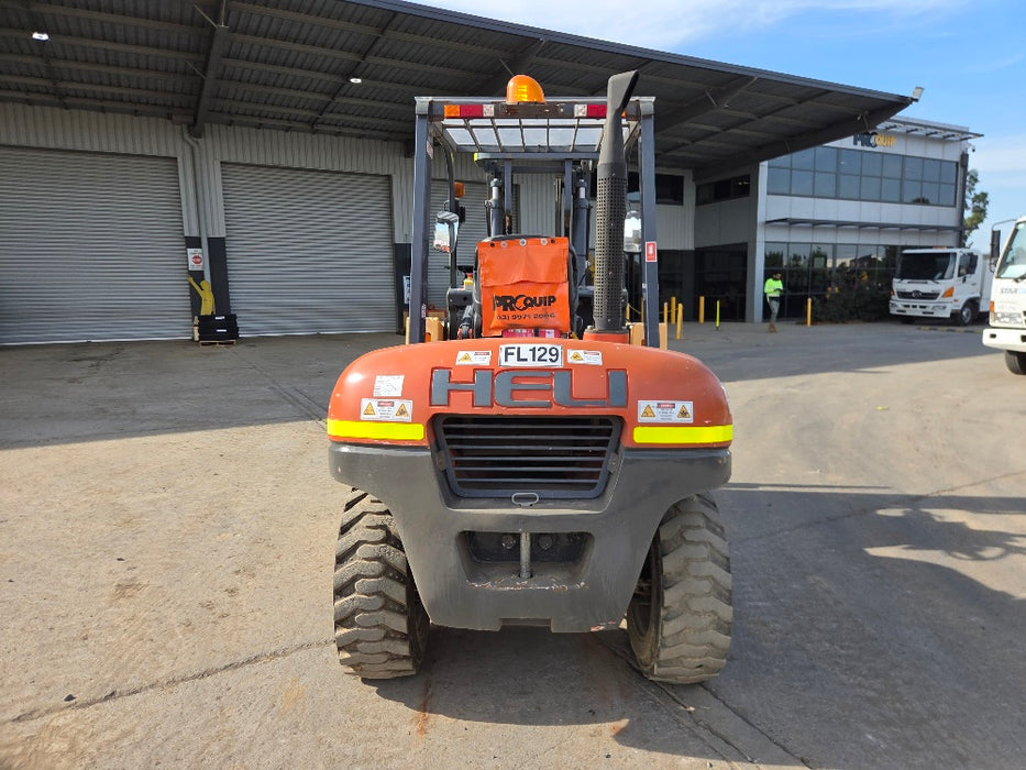 2022 HELI 3T ALL TERRAIN DIESEL FORKLIFT (FL129) WITH 885 HOURS