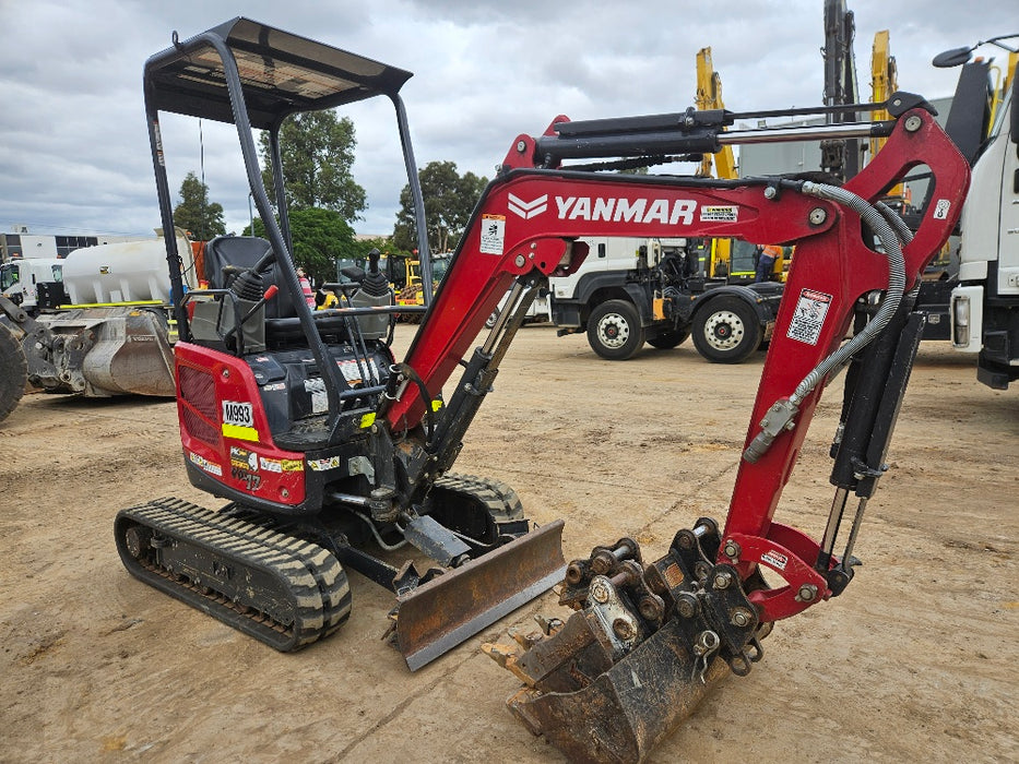 2023 YANMAR VIO17 1.7T EXCAVATOR (M993) WITH LOW 850 HOURS