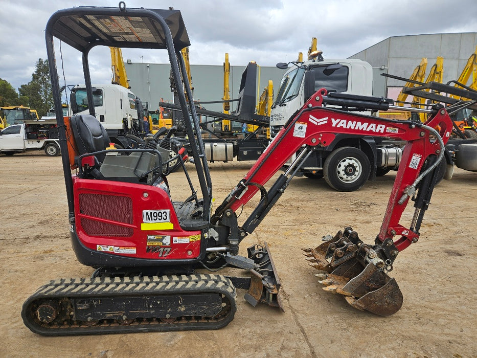 2023 YANMAR VIO17 1.7T EXCAVATOR (M993) WITH LOW 850 HOURS