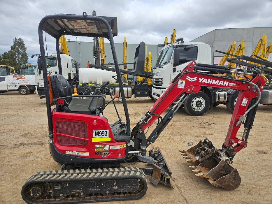 2023 YANMAR VIO17 1.7T EXCAVATOR (M993) WITH LOW 850 HOURS