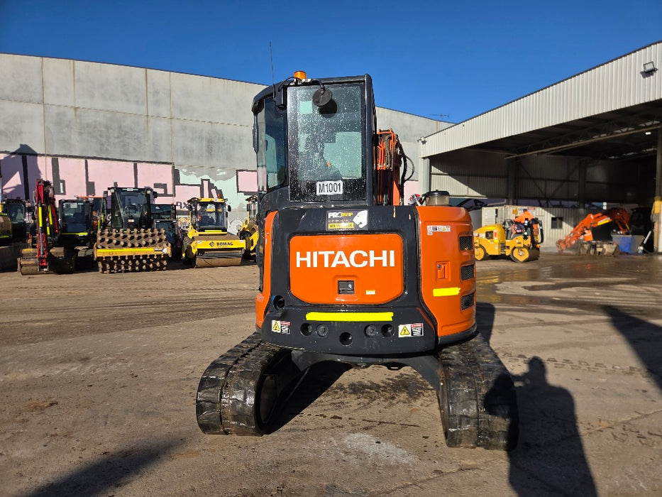 2023 HITACHI ZX55U-5 5.5T EXCAVATOR (M1001) WITH TILTING HITCH, A/C CAB, 1565HRS