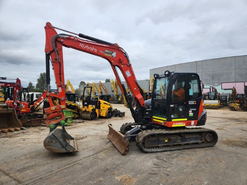 2023 KUBOTA KX080 8.4T EXCAVATOR (M999) WITH TILTING HITCH, 1200 HOURS