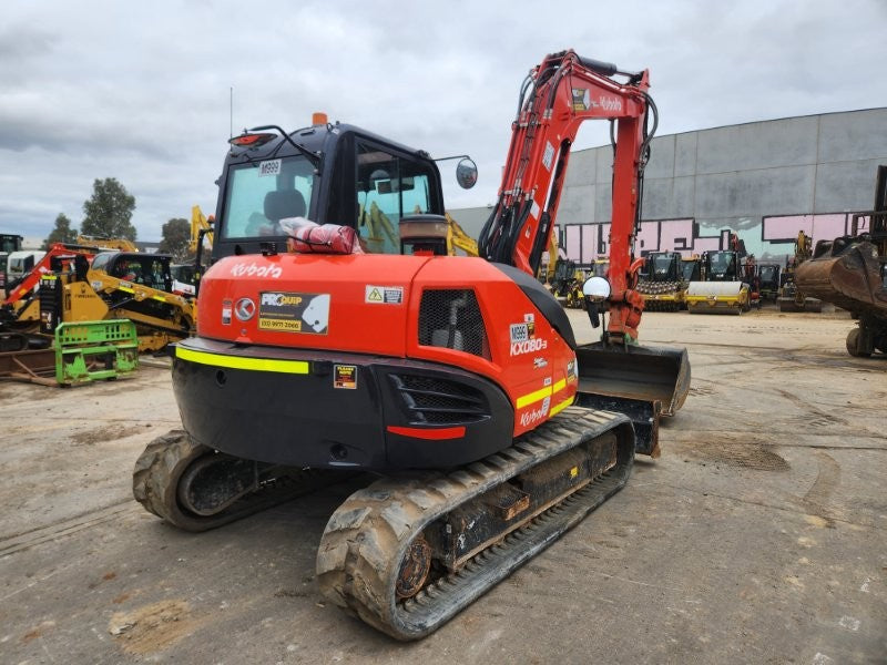 2023 KUBOTA KX080 8.4T EXCAVATOR (M999) WITH TILTING HITCH, 1200 HOURS