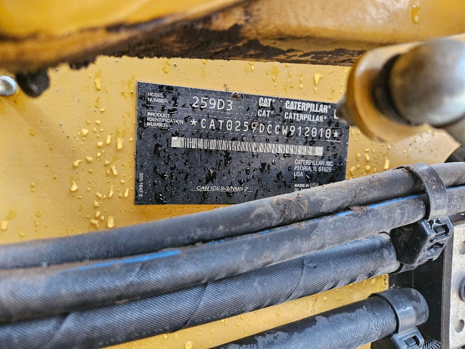 2021 CAT 259D3 TRACK LOADER (T454) WITH FULL OPTIONS AND 2180 HOURS