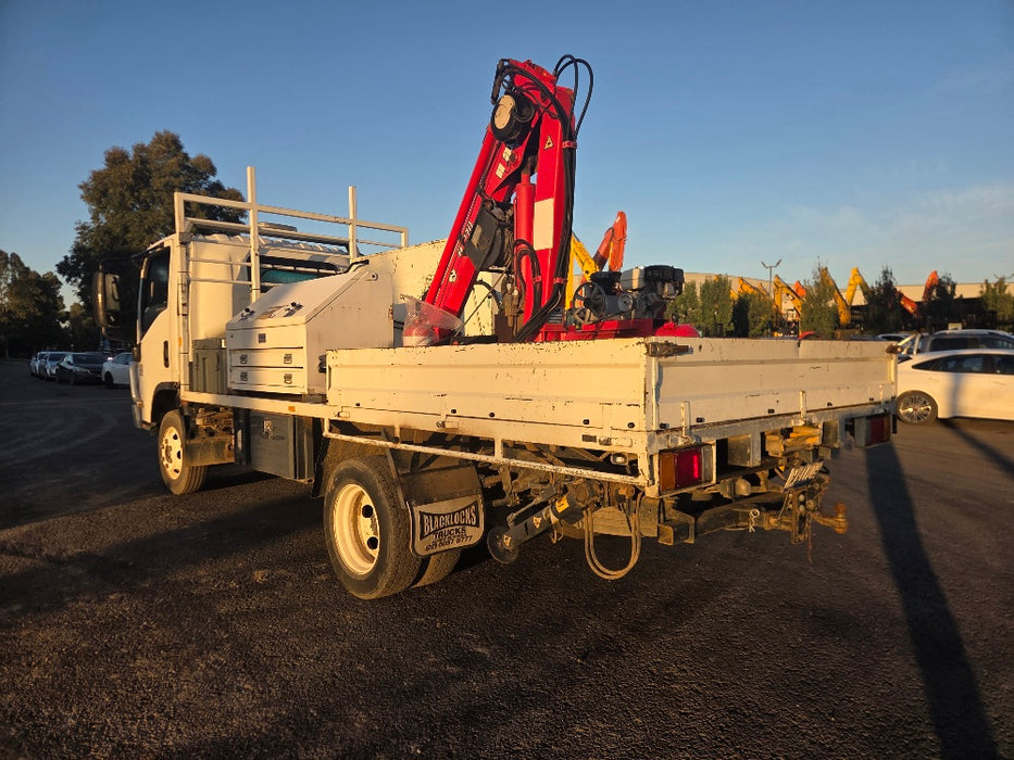 2013 ISUZU NPR 300-MEDIUM SERVICE TRUCK WITH CRANE AND COMPRESSOR