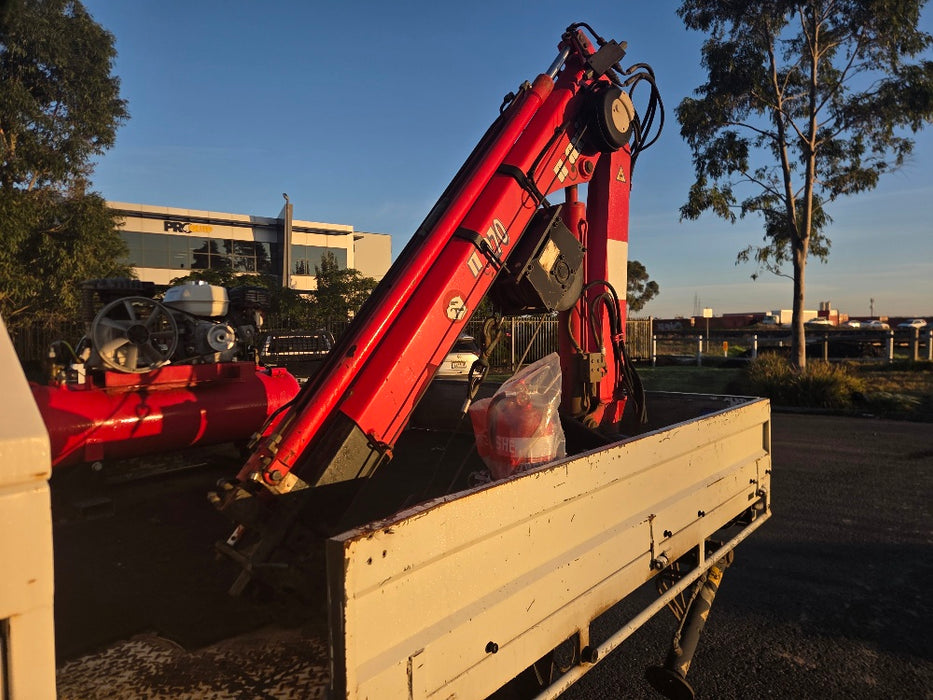 2013 ISUZU NPR 300-MEDIUM SERVICE TRUCK WITH CRANE AND COMPRESSOR