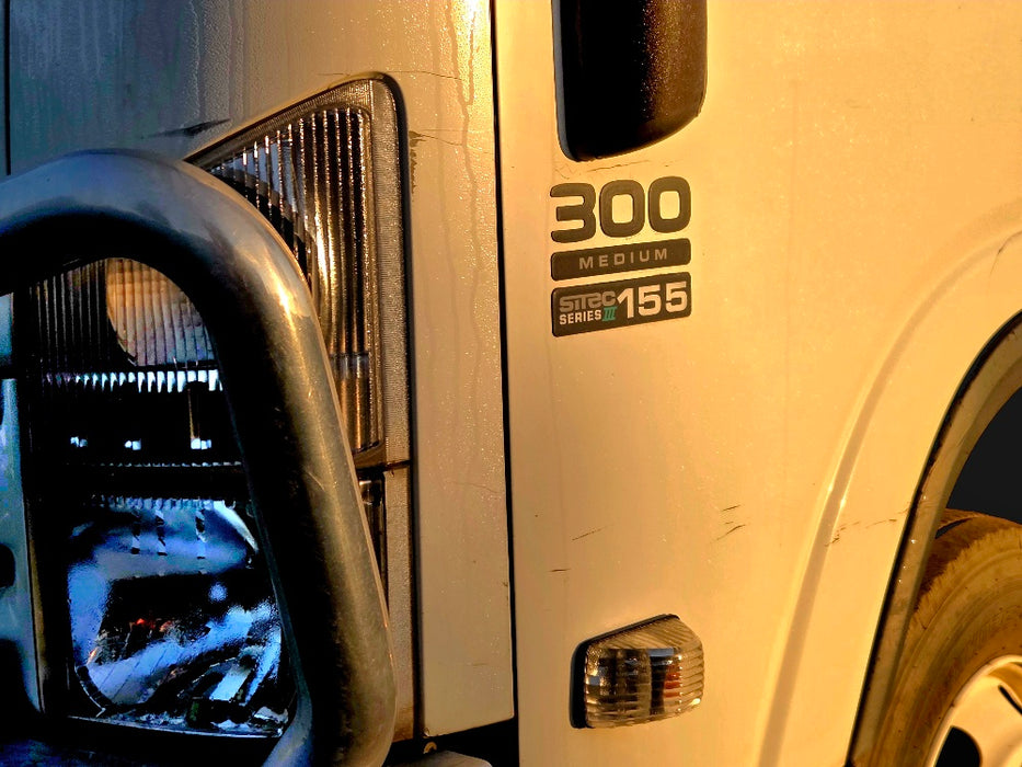 2013 ISUZU NPR 300-MEDIUM SERVICE TRUCK WITH CRANE AND COMPRESSOR