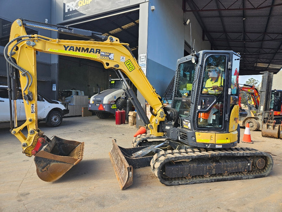 2021 YANMAR VIO55-6 5.6T EXCAVATOR (EX121) WITH CAB, HITCH, BUCKETS, 1980HRS