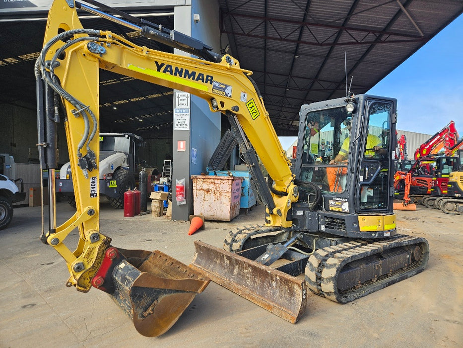 2021 YANMAR VIO55-6 5.6T EXCAVATOR (EX121) WITH CAB, HITCH, BUCKETS, 1980HRS