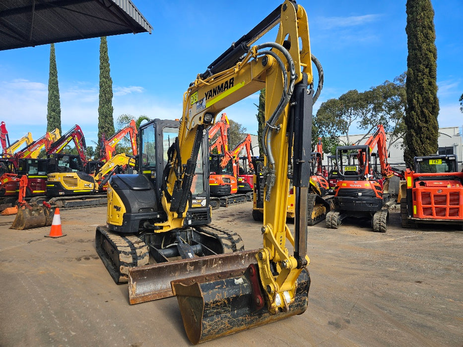2021 YANMAR VIO55-6 5.6T EXCAVATOR (EX121) WITH CAB, HITCH, BUCKETS, 1980HRS