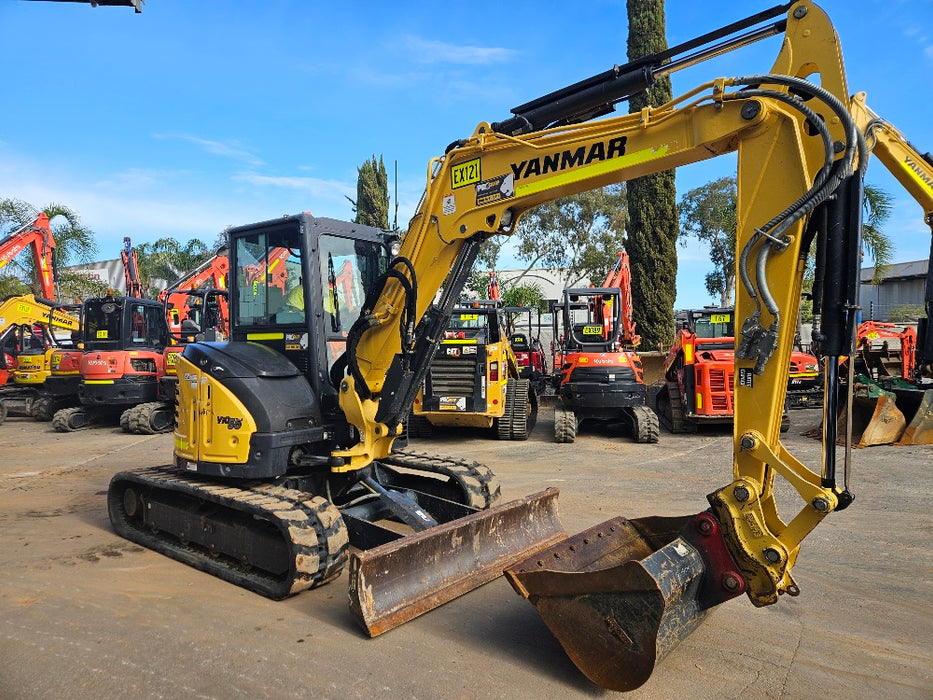 2021 YANMAR VIO55-6 5.6T EXCAVATOR (EX121) WITH CAB, HITCH, BUCKETS, 1980HRS