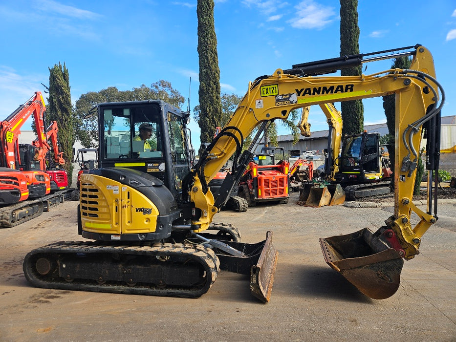 2021 YANMAR VIO55-6 5.6T EXCAVATOR (EX121) WITH CAB, HITCH, BUCKETS, 1980HRS