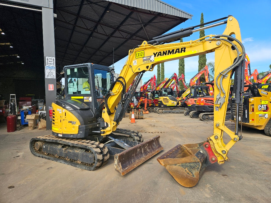 2021 YANMAR VIO55-6 5.6T EXCAVATOR (EX121) WITH CAB, HITCH, BUCKETS, 1980HRS