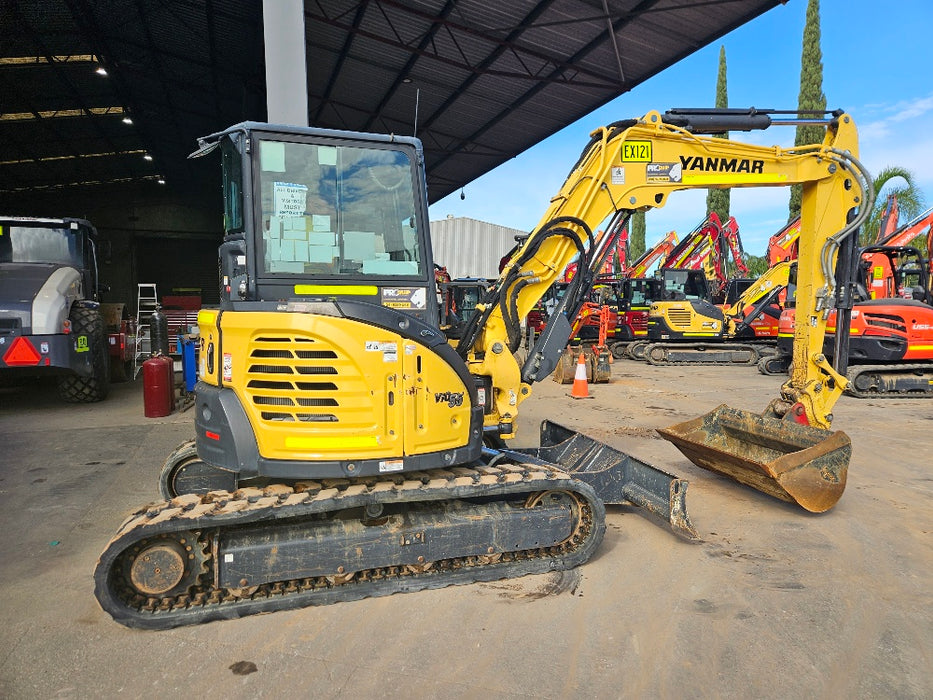 2021 YANMAR VIO55-6 5.6T EXCAVATOR (EX121) WITH CAB, HITCH, BUCKETS, 1980HRS